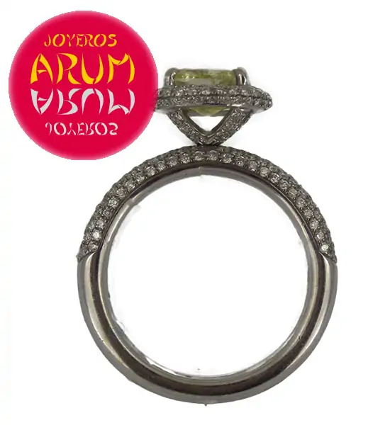 White Gold Ring with Yellow Brilliant 1.53 ct. RAJ246