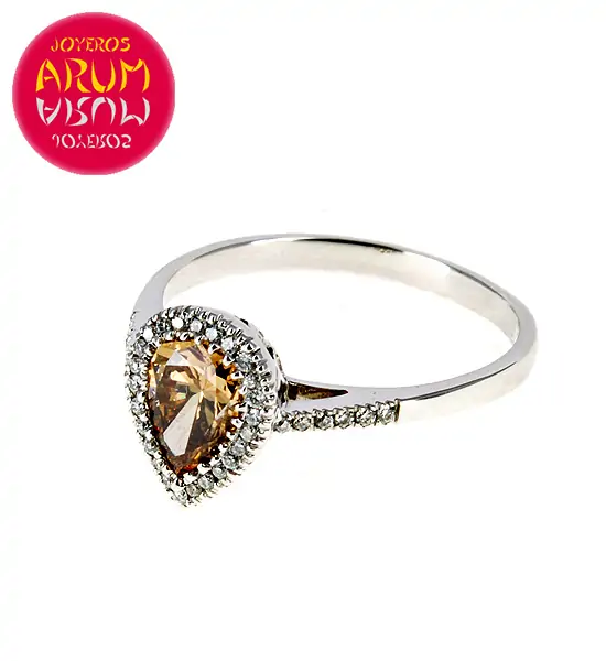 White Gold Ring with Brilliants 0,81 and 0,18 cts. RAJ367