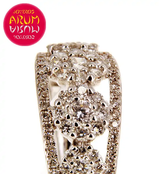 White Gold Ring with 5 Flowers with Brilliants 0.76 cts RAJ368