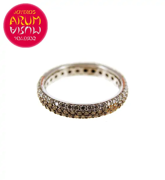 White Gold Ring with Brilliants 1.05 and 0.44 cts RAJ369 "SOLD"