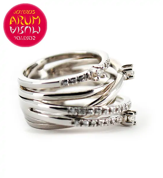 White Gold with Brilliants 0.24 & 0.11 ct.RAJ383 "SOLD"