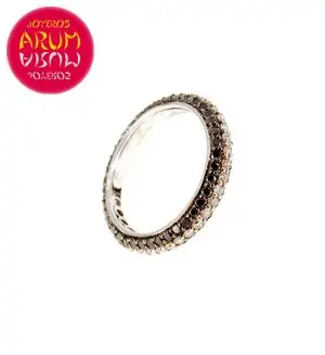 White Gold Ring with Brilliants 0.90 & 0.53 ct.RAJ384