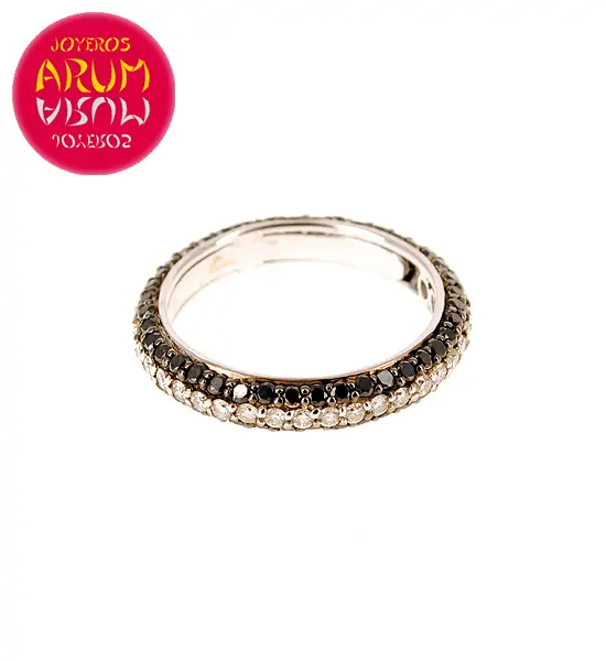 White Gold Ring with Brilliants 0.90 & 0.53 ct.RAJ384