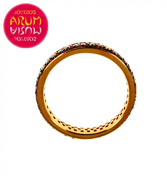 White Gold Ring Brilliants 0.45 ct & Ruby 0.65 ct RAJ385