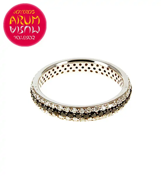 White Gold Ring with Brilliants 0.49 and 0.52 cts RAJ390