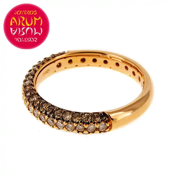 Rose Gold Ring with Brilliants 0.49 cts and 0.32 cts RAJ399 "SOL