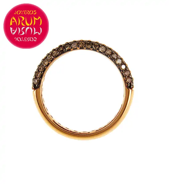 Rose Gold Ring with Brilliants 0.49 cts and 0.32 cts RAJ399 "SOL