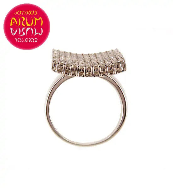White Gold Ring with Square with Brilliants 1.33 cts RAJ402