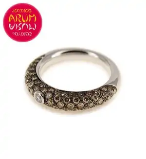 White Gold Ring with Brilliants 0.06 & 1.23 qts RAJ430