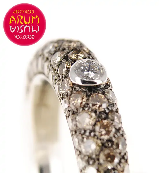 White Gold Ring with Brilliants 0.06 & 1.23 qts RAJ430