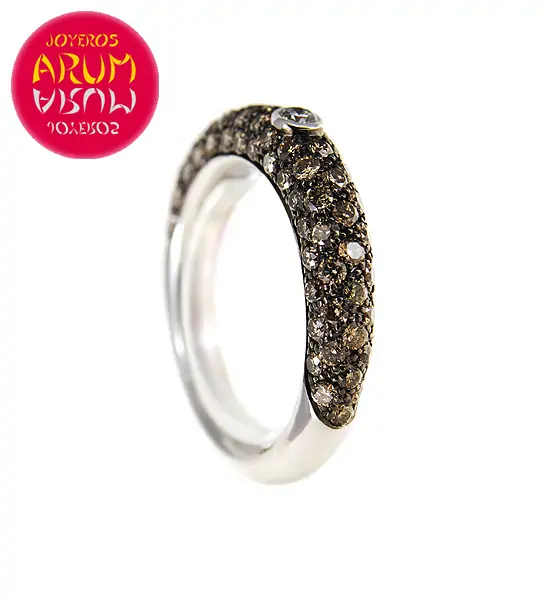 White Gold Ring with Brilliants 0.06 & 1.23 qts RAJ430