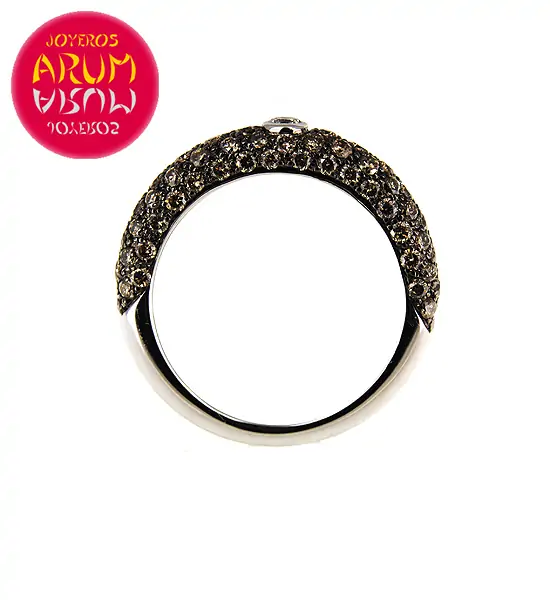 White Gold Ring with Brilliants 0.06 & 1.23 qts RAJ430