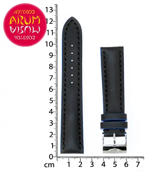 Breitling Leather Strap Black Blue 223X 20 - 18 "SOLD"
