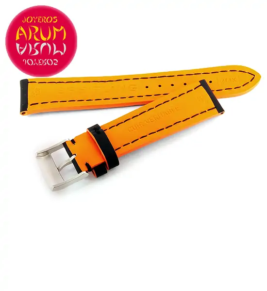 Breitling Strap Black Orange Leather 20 - 18 "SOLD"