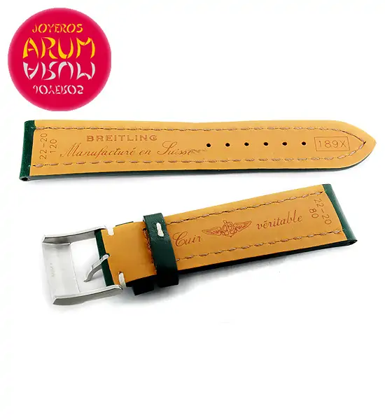 Breitling Strap Green Leather 22 - 20 "SOLD"