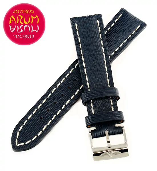 Breitling Strap Blue Leather Striped 20 - 18 RAC34 "SOLD"