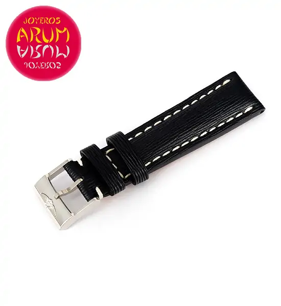 Breitling Strap Black Leather Striped 20 - 18 RAC38 "SOLD"