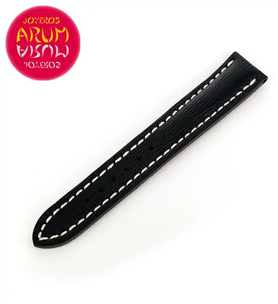 Breitling Strap Black Striped Leather 18 - 16 RAC70