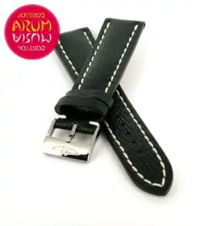 Breitling Strap Black Striped Leather 20 -18 "SOLD"