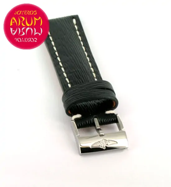 Breitling Strap Black Striped Leather 20 -18 "SOLD"