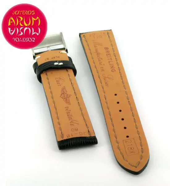 Breitling Strap Black Striped Leather 20 -18 "SOLD"