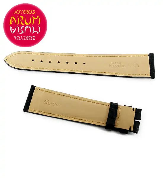 Cartier Strap Tank / Ronde Black Crocodile Leather 1AYEAC01