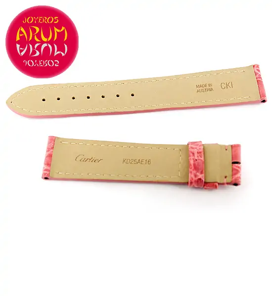 Cartier Strap Tank / Ronde Pink Crocodile Leather KD25AE16