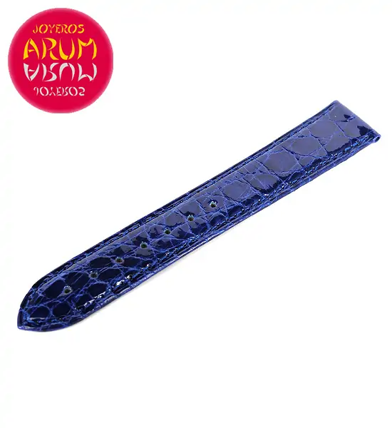 Cartier Strap Tank / Ronde Blue Crocodile Leather KD25BC95