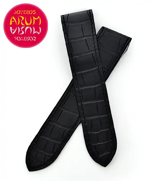 Cartier Strap Santos 100 Black Crocodile Leather 24 - 21 RAC75 "