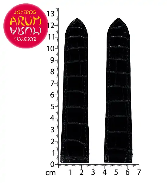 Cartier Strap Santos 100 Black Crocodile Leather 24 - 21 RAC75 "