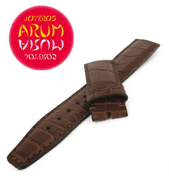 Z IWC Strap Brown Cocodrile Leather Deployant 20 - 16 28785 "SOL