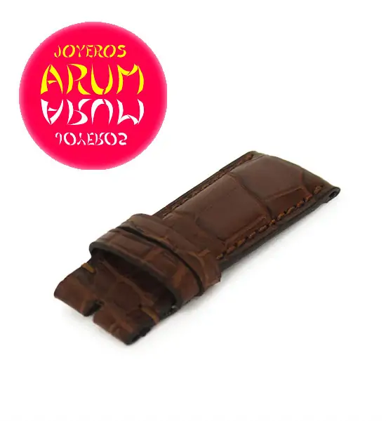 Z IWC Strap Brown Cocodrile Leather Deployant 20 - 16 28785 "SOL