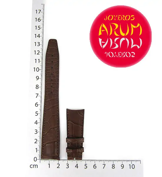 Z IWC Strap Brown Cocodrile Leather Deployant 20 - 16 28785 "SOL
