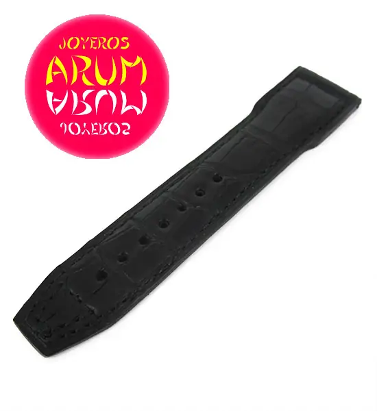 Z IWC Strap Black Cocodrile Leather Deployant 21 - 18 A59208 "SO