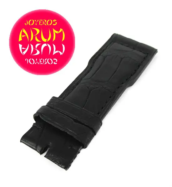 Z IWC Strap Black Cocodrile Leather Deployant 21 - 18 A59208 "SO