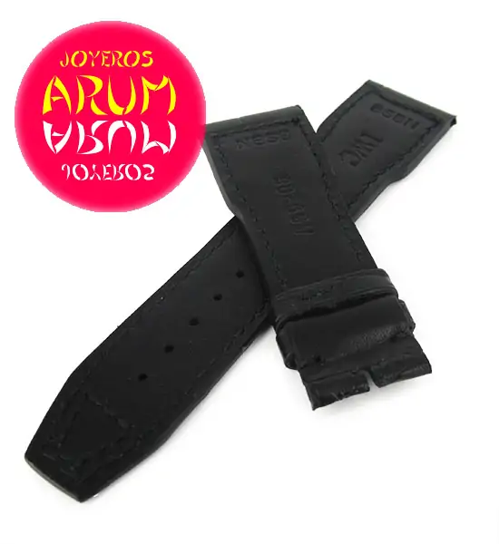 Z IWC Strap Black Cocodrile Leather Deployant 21 - 18 A59208 "SO