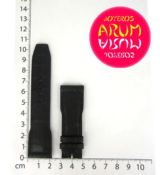 Z IWC Strap Black Cocodrile Leather Deployant 21 - 18 A59208 "SO