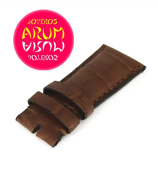 Z IWC Strap Brown Cocodrile Leather Deployant 22 - 18 78985 "SOL