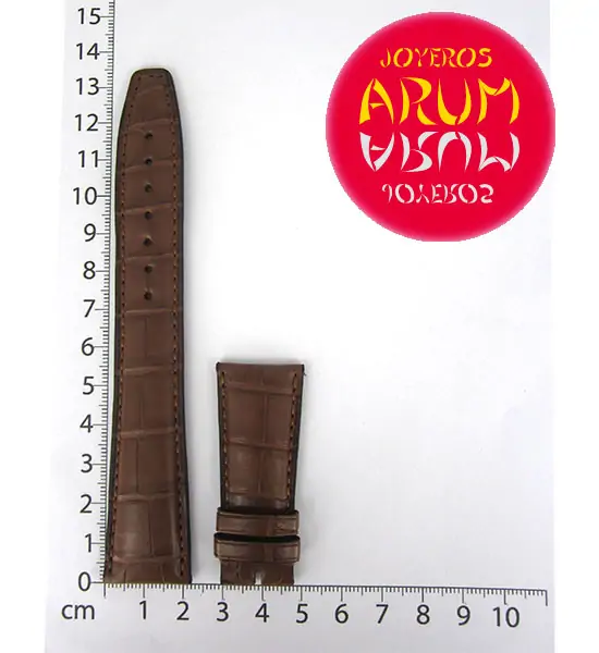Z IWC Strap Brown Cocodrile Leather Deployant 22 - 18 78985 "SOL