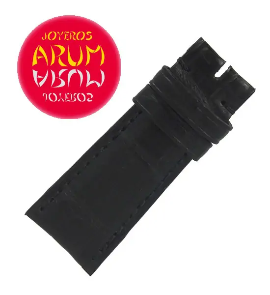 Z IWC Strap Black Cocodrile Leather Deployant 20 - 16 51953 "SOL