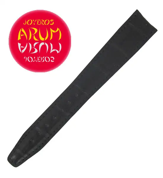 Z IWC Strap Black Cocodrile Leather Deployant 20 - 16 51953 "SOL