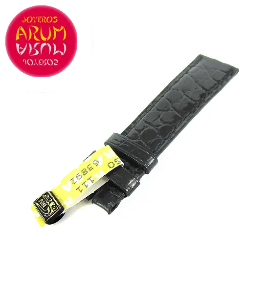 Z IWC Strap Cocodrile Black Leather 18 - 16 70346 "SOLD"