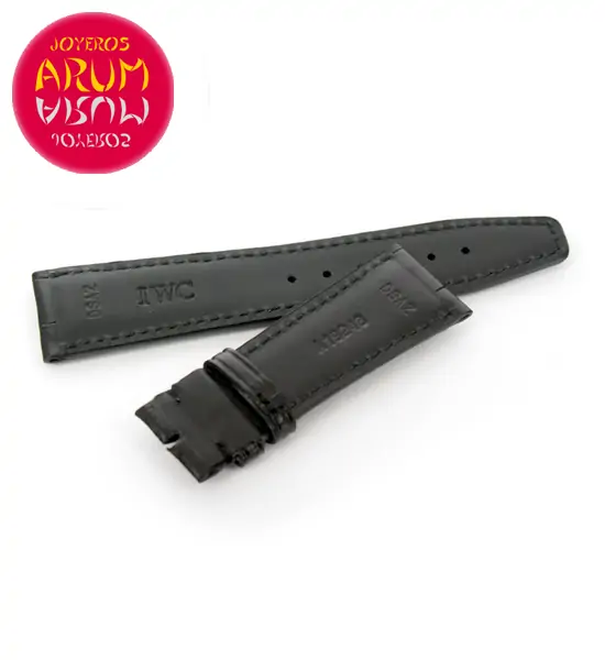 Z IWC Strap Black Cocodrile Leather Deployant 21 - 18 A19248 "SO