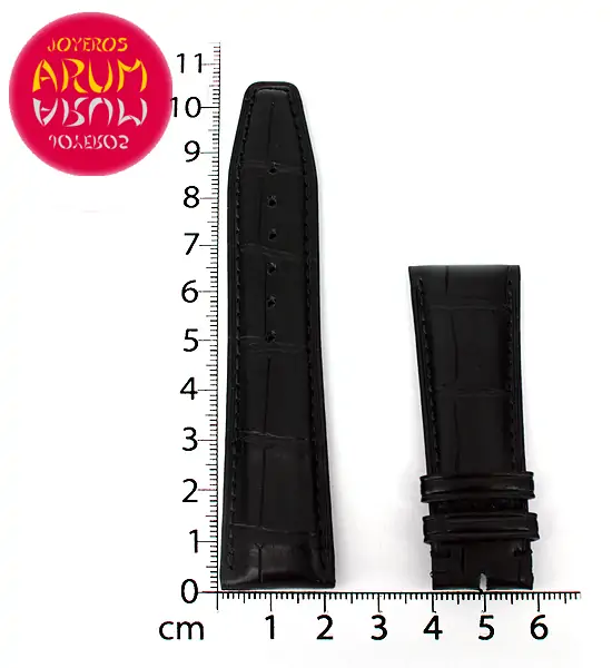 Z IWC Strap Black Cocodrile Leather Deployant 21 - 18 A19248 "SO