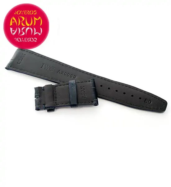 Z IWC Strap Blue Cocodrile Leather Deployant 22 - 18 A20069 "SOL