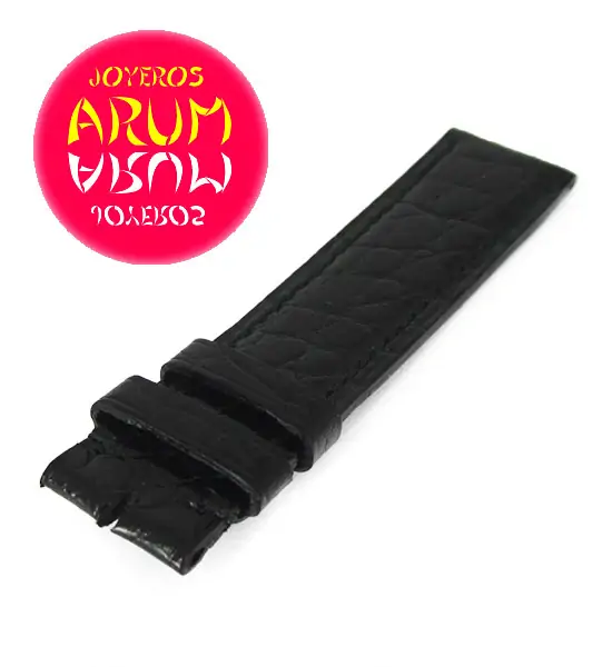 Z IWC Strap Cocodrile Black Leather 18 - 16 5855 "SOLD"