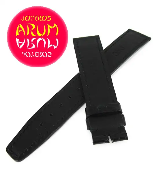 Z IWC Strap Cocodrile Black Leather 18 - 16 5855 "SOLD"
