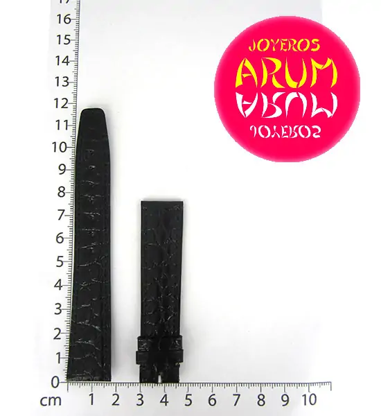 Z IWC Strap Cocodrile Black Leather 18 - 16 5855 "SOLD"