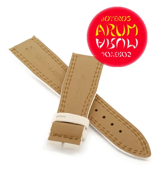 Z Jaeger-LeCoultre Strap Crocodile White Leather K-A 19 - 16 "SO