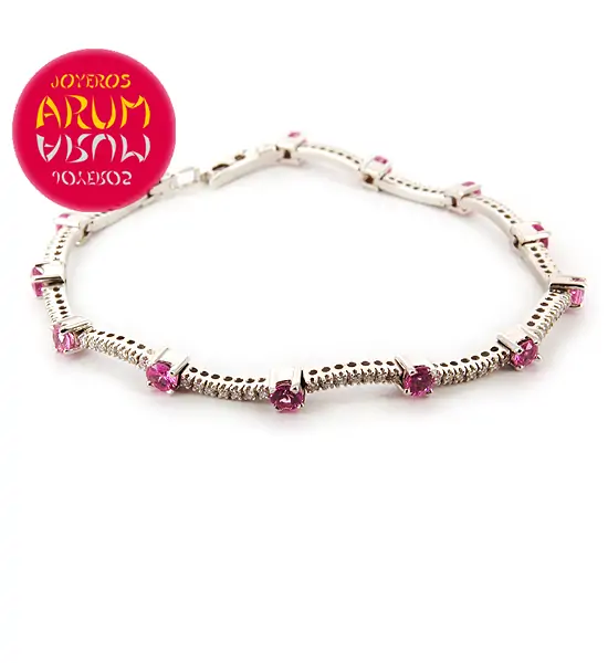 Damiani Bracelet Brilliants and Pink Sapphires RAJ293